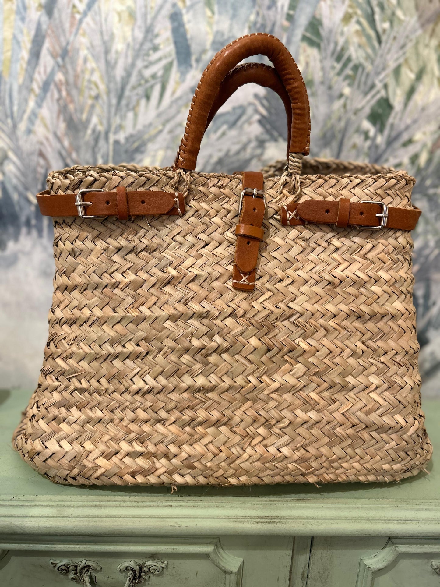 Bolso Rafia y Piel