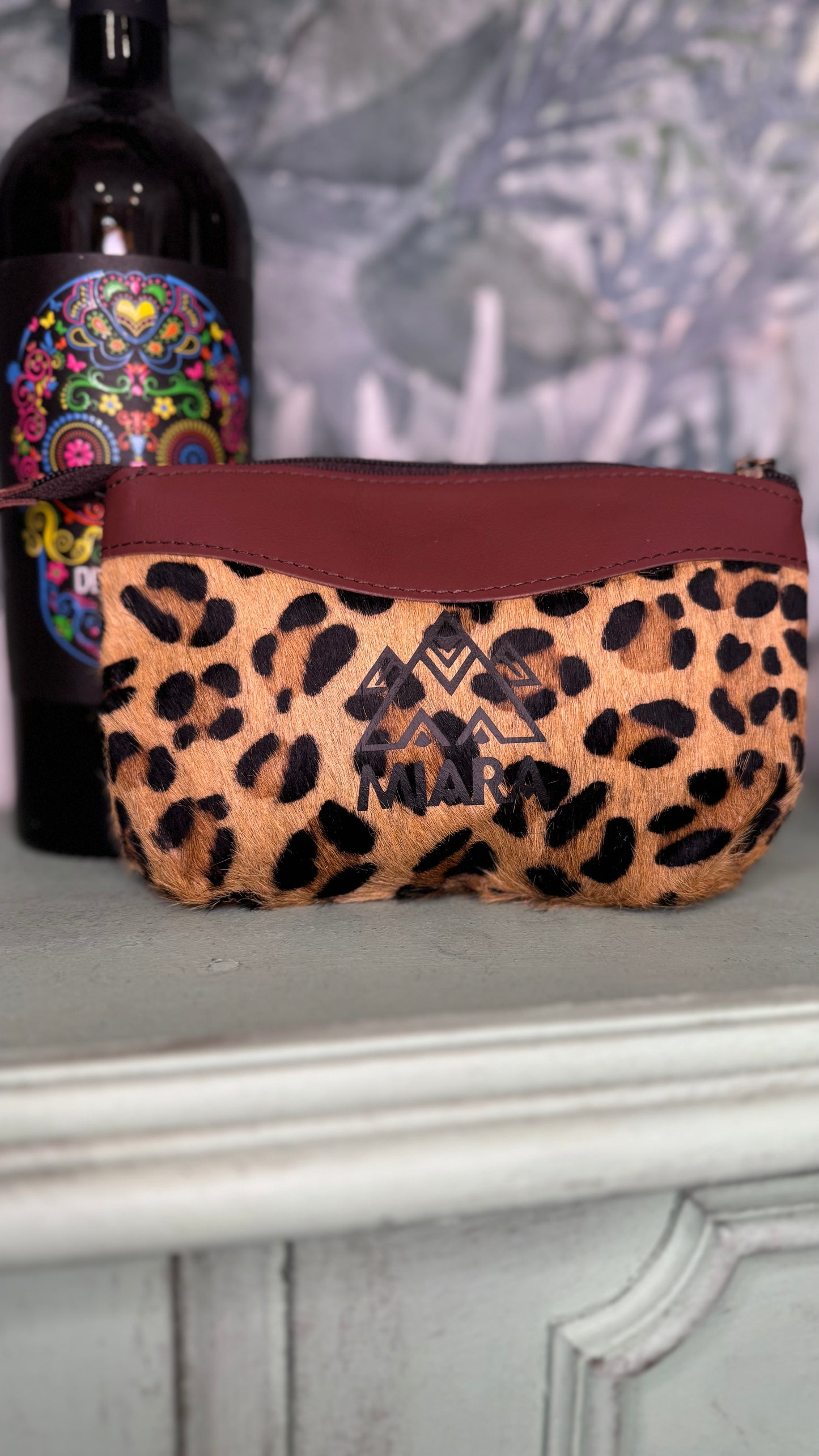 Neceser piel Leopardo